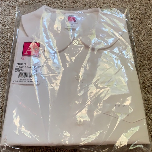 NWT Youth small uniform white short sleeve shirt - Picture 1 of 3